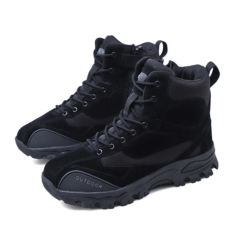 Greatshoe high quality lightweight breathable lace up army commando military boots