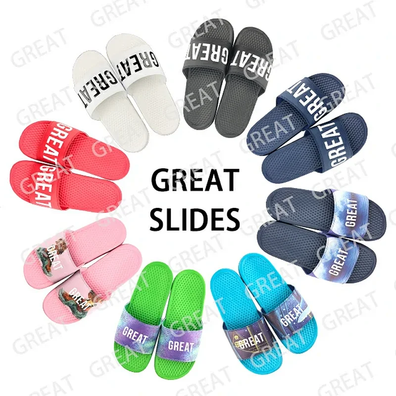 Greatshoe factory massage EVA slippers sandal for men slides for women