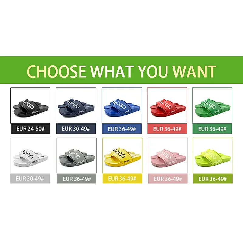 Greatshoes custom logo slides sandals pvc sole comfortable slides footwear slippers sandals