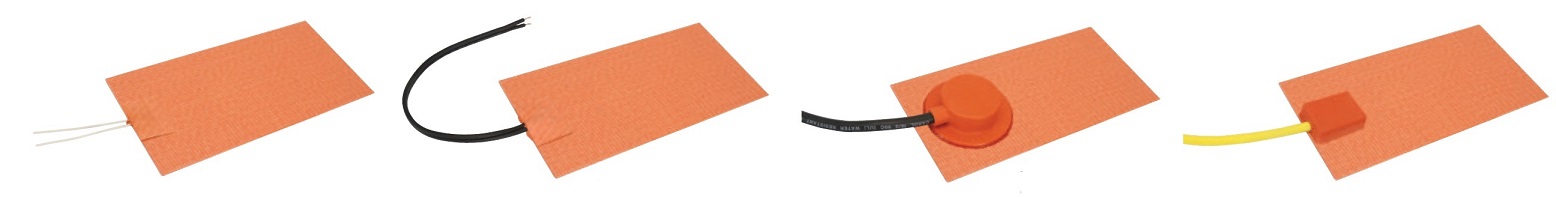 Lead wire types of silicone rubber heaters