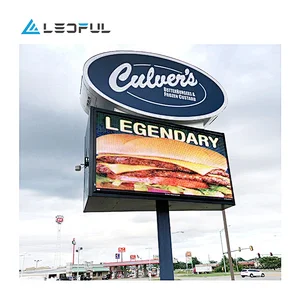 all weather resistant bill board display P8 LED building screen