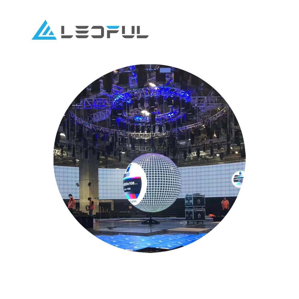 P1.5~P4 Indoor Flex LED display ball/round/globe shape