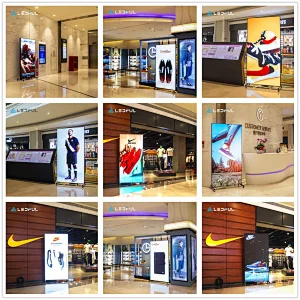 Plug and play indoor LED display screen transparent poster for commercial advertising