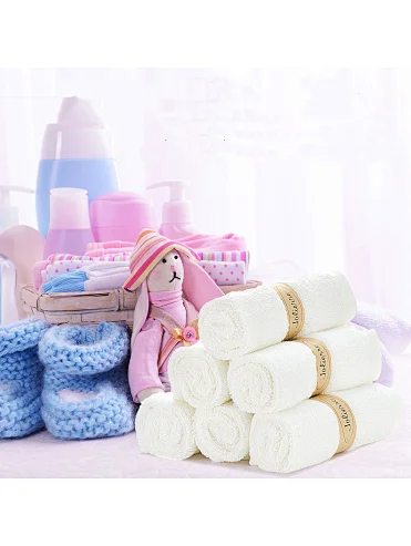 Bamboo baby washcloths set of 6 pack washcloth organic