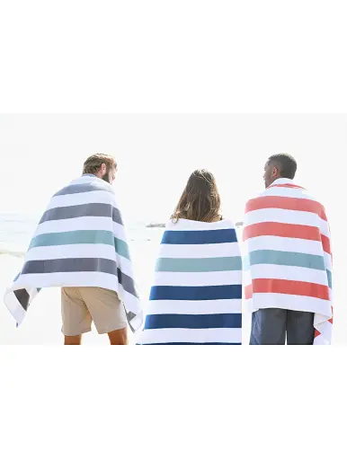 Cotton beach towel custom Highly Absorbent Quick Dry Brightly Colored Classic Stripe Beach Pool Camp stripe beach towels swimming pool towel