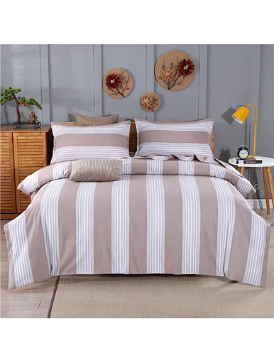Four piece New high quality 100% cotton bed sheets set luxurious Soft and comfortable Breathable Luxuriously Premium Adult Bedding