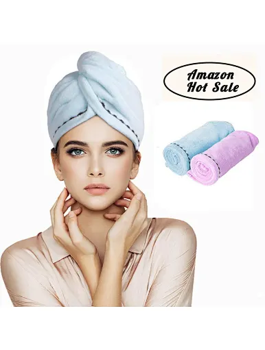Quick drying hair towel microfiber hair drying towel turban