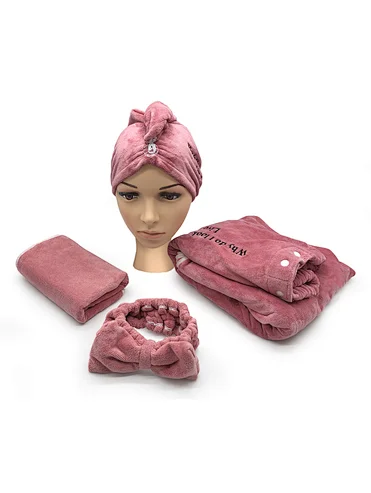 Custom Size LOGO Cute Women Coral Velvet Bath Towel Dress Skirt Bow Wrapped Chest Towel Hairband Suit Bath Towel