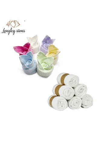Top Quality Eco Friendly Reusable Organic Bamboo Fiber 6pcs Pack Bath Washcloth Baby Face Towel
