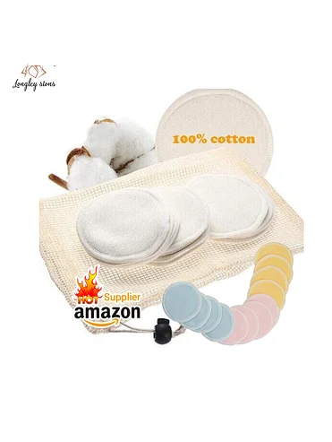 Reusable Make-up Remover Facial Cleansing Cloth Pads  Organic Bamboo Towel for Eyes Face lips