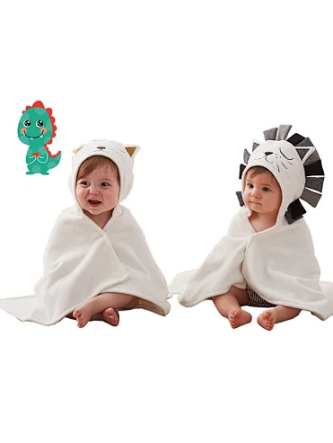 High Hope Hot sale Different cut animal shape custom Bamboo Baby Hooded Towel