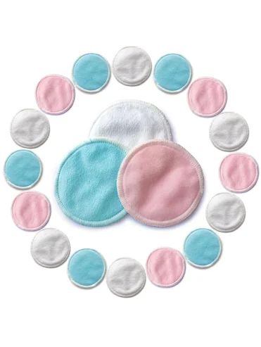 Colorful 2 or 3 layers bamboo makeup remover pads