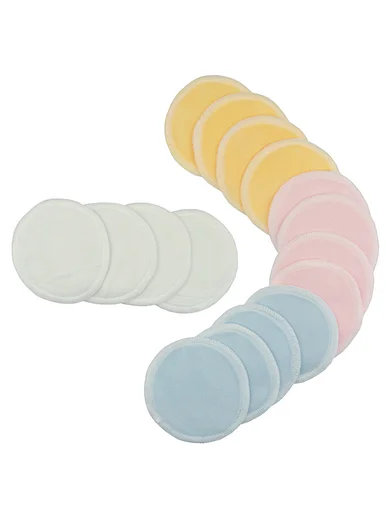 Colorful 2 or 3 layers bamboo makeup remover pads