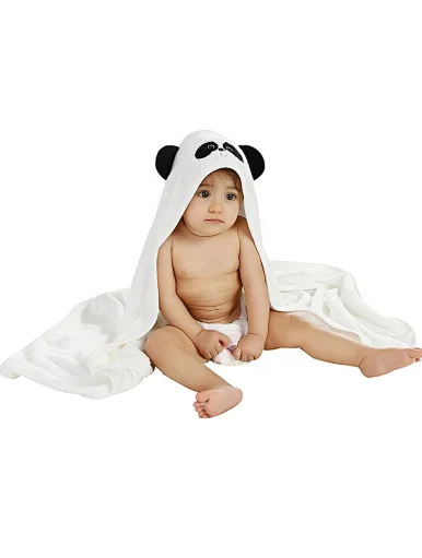 Wholesale Customized animal design baby hooded towel bamboo