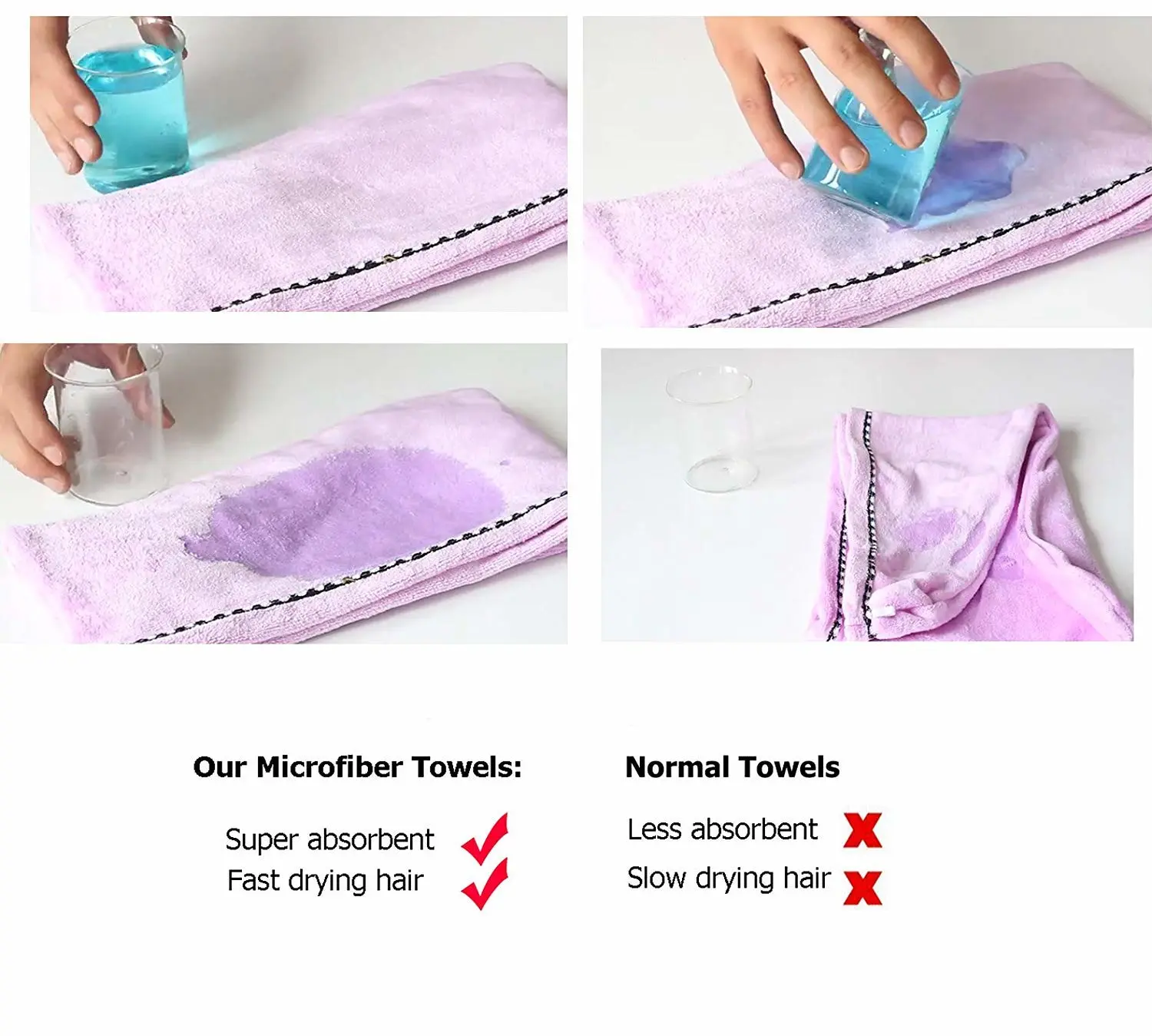 Quick drying hair towel microfiber hair drying towel turban