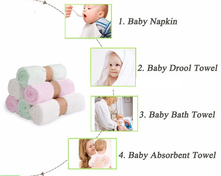 High quality organic bamboo terry washcloths 10