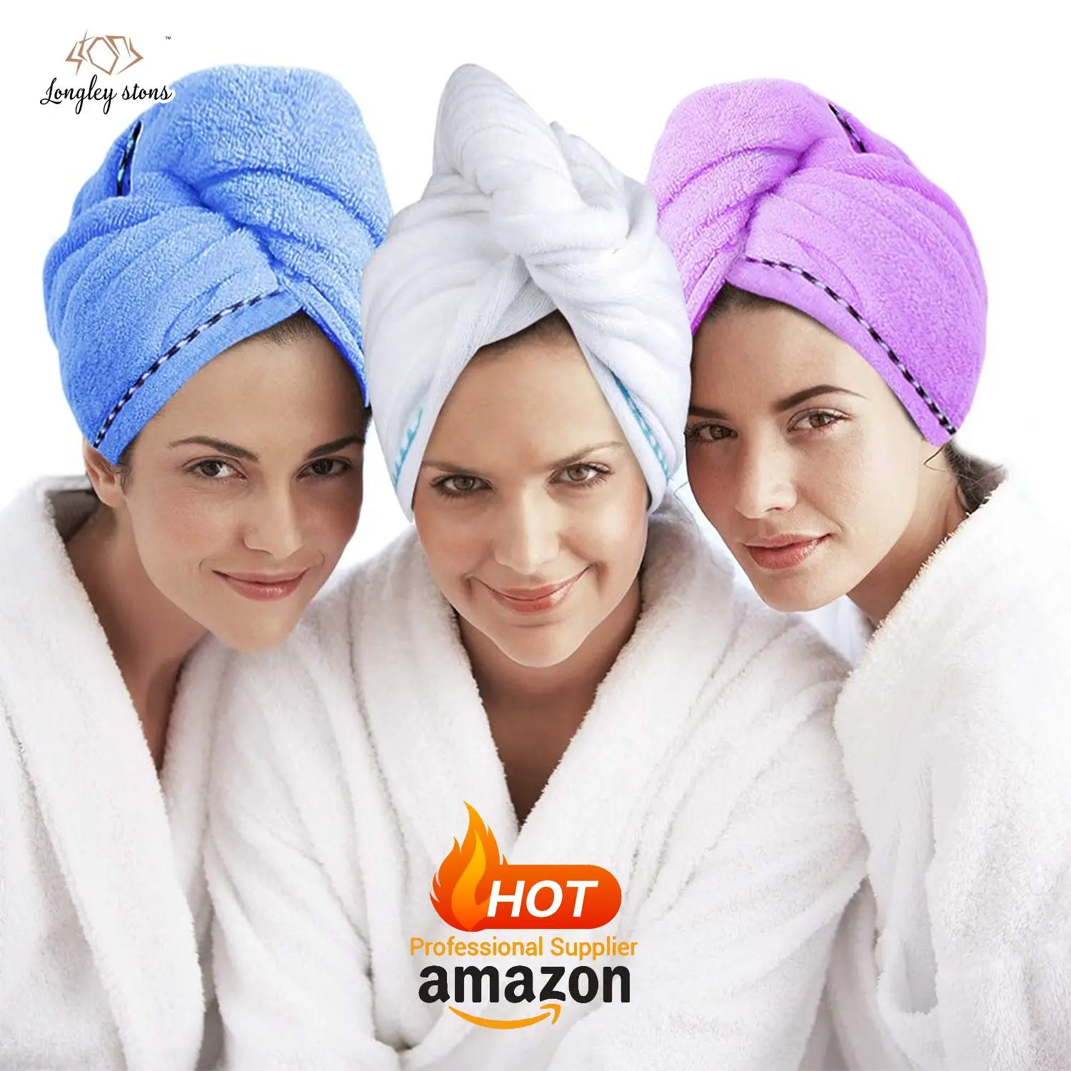 China towel manufature factory,wholesale supplier strong water absorbent quick dry microfiber hat hair turban wrapped towel for women