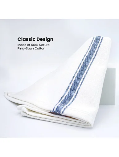 Striped style pattern, fresh and concise, Classic Design,simple and atmospheric, Made of 100% Natural Ring-spun Cotton, fluffy and soft texture, elastic in the hand, towel front displa, uniform color, beautiful appearance.