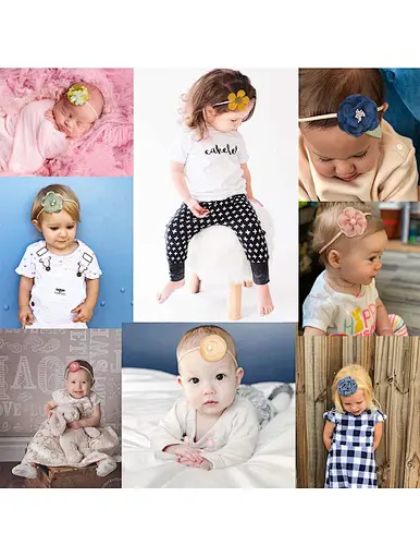 Comfortable, soft, no harm to skin, elastic Photo Props, lovely baby hair band, Suitable for All Occasions , birthday parties, baby beauty pageants