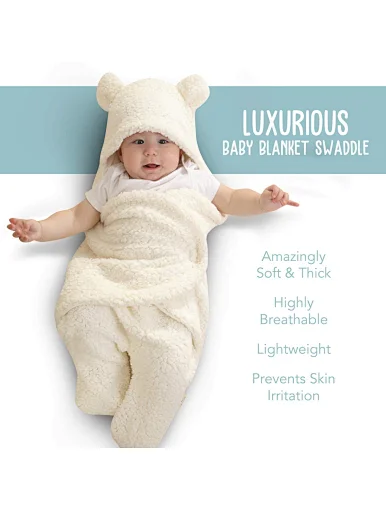 Hot sale super plufy winter stroller newborn bamboo cotton organic baby swaddle wrap blanket sleeping bag, Baby sleeping Bag:High quality material, super warm and soft blanket, not heavy for babies tender skin.