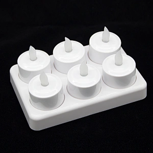 2020 Newest flameless led candle light set of 6  Charging Base