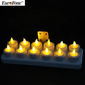 led rechargeable candle  gift boxes packaging decorating light glass jar stand candle holder