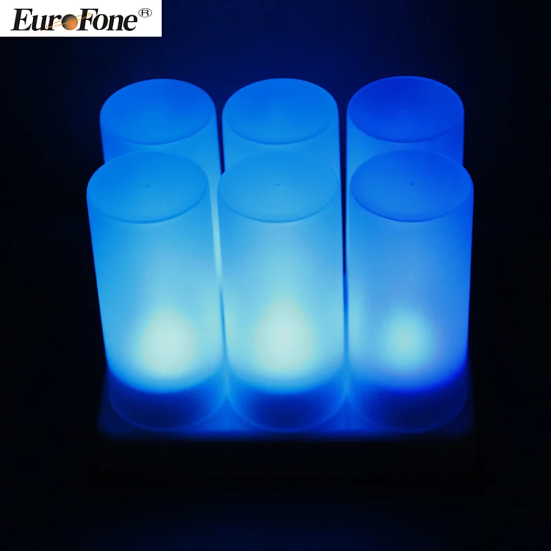 Wholesale Smokeless RGB Rechargeable Candle LED Light