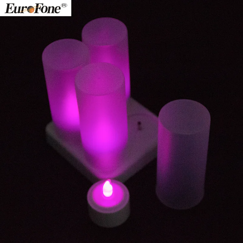 Wholesale purple Candle Rechargeable Led Candle Electronic Candle