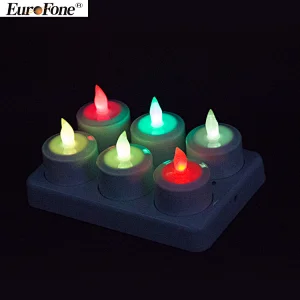 with remote LED rechargeable tealight candle