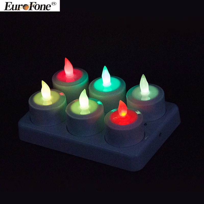 with remote LED rechargeable tealight candle