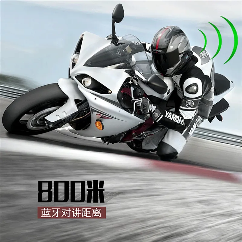 Soporte para casco de moto FM con pantalla Auricular Bluetooth Intercomunicador T-comsc