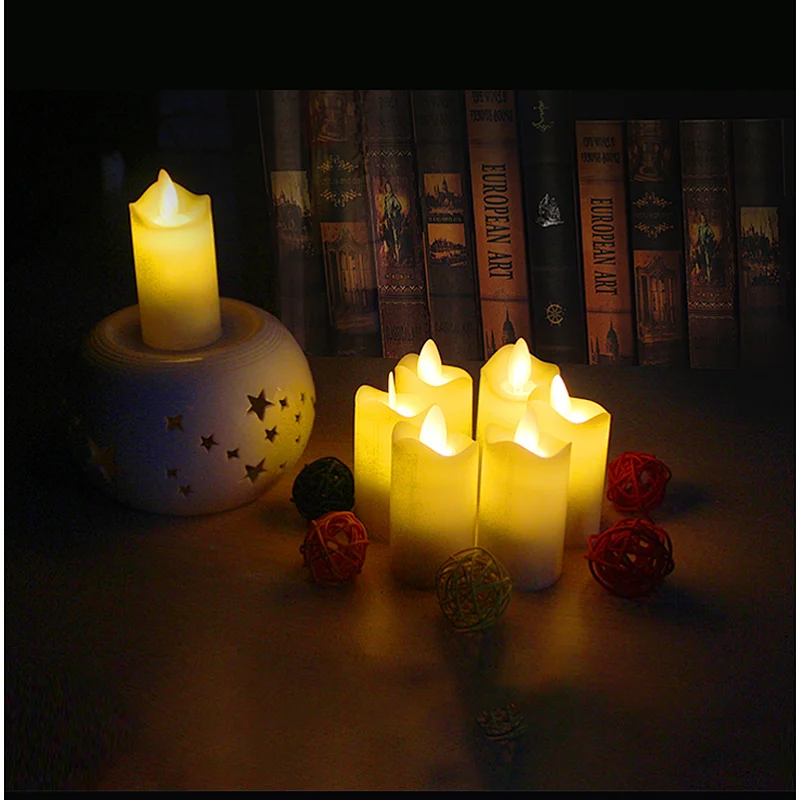 2020 newest led flameless   rechargeable weaving Tea candles wedding decoration