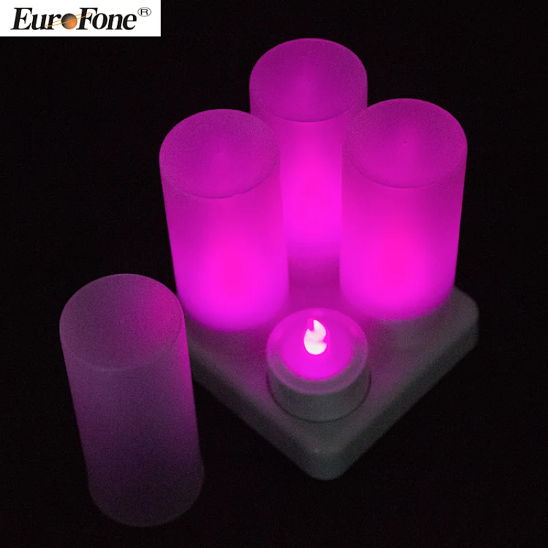 Wholesale purple Candle Rechargeable Led Candle Electronic Candle