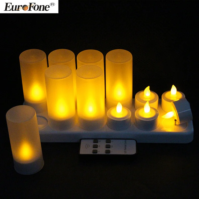 factory led flameless candle wedding home decoration candles rechargeable
