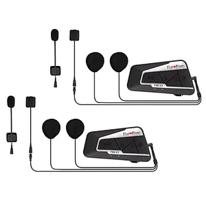 2 unit T9s Casco de moto impermeable con radio FM manos libres Bluetooth interphone intercomunicador auricular