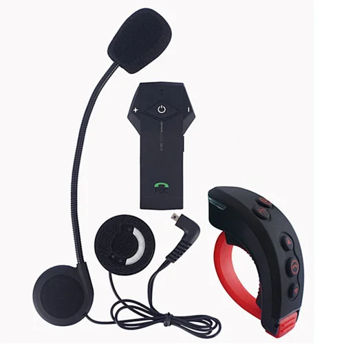 Helmet Bluetooth headset with NFC FM function  1000 meters  intercoms with remote for motorcycle rider
