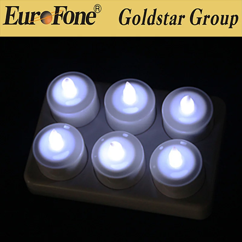 New style Remote rechargeable led cold white tealight candles