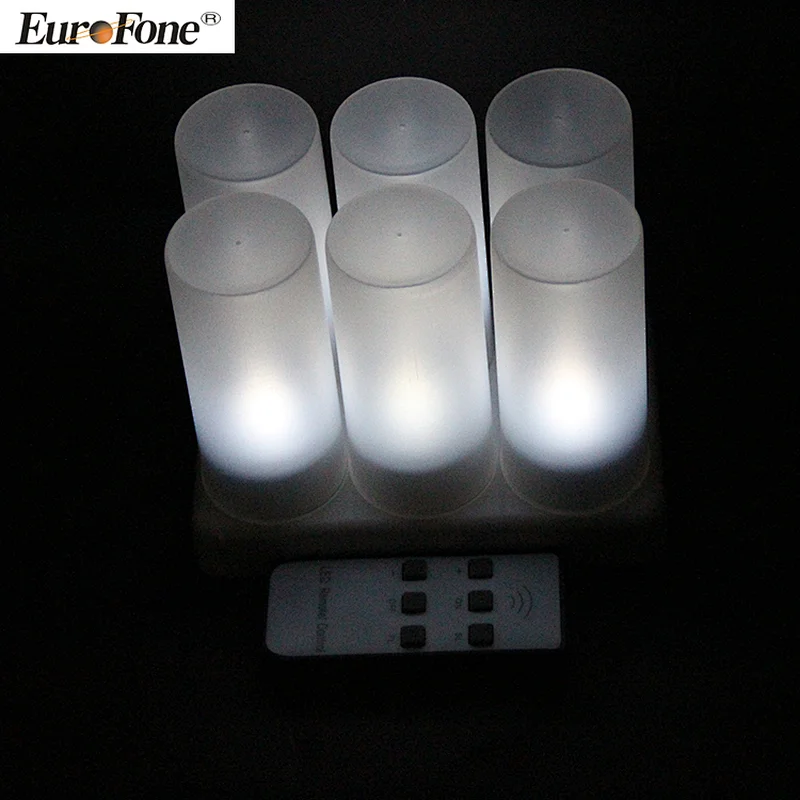 New style Remote rechargeable led cold white tealight candles