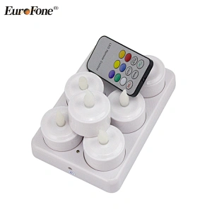 ABS new design 6pcs/set rechargeable candle light