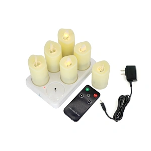 New style with remote control  flameless Wind swing candle Waving Flame  rechargeable led candle light
