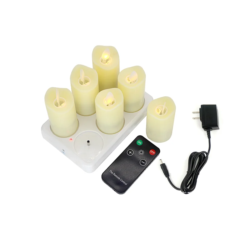 New style with remote control  flameless Wind swing candle Waving Flame  rechargeable led candle light