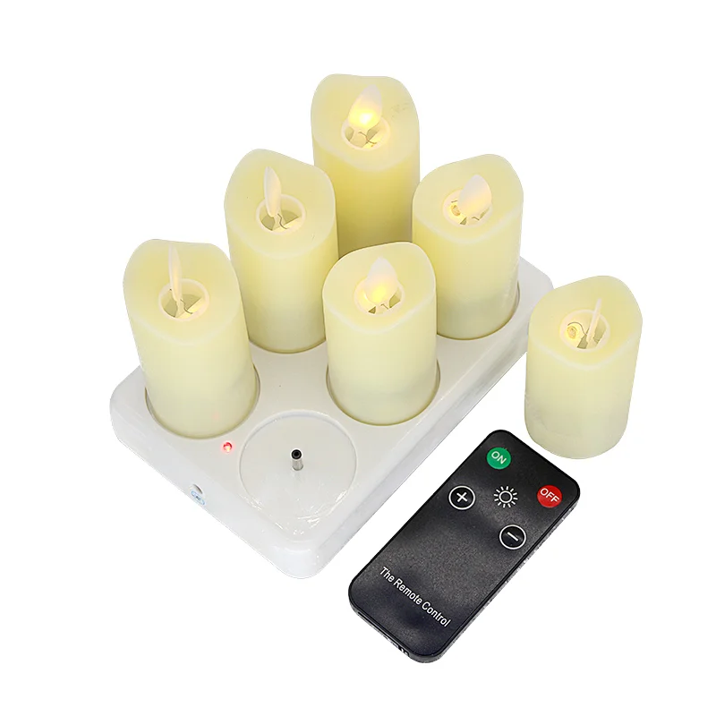 New style with remote control  flameless Wind swing candle Waving Flame  rechargeable led candle light