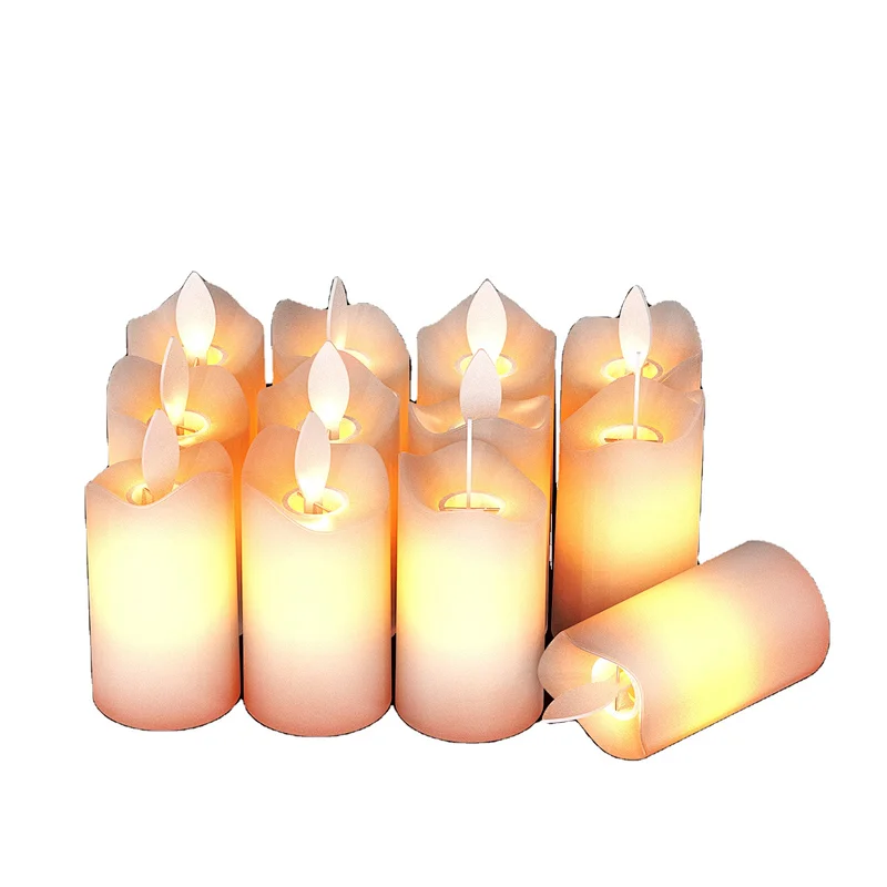 Good sell New  with remote flameless Waving Flame  rechargeable led candle light