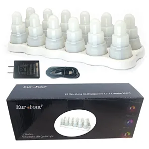 New item wireless rechargeable decorative led  light flameless flicker table tealight candle