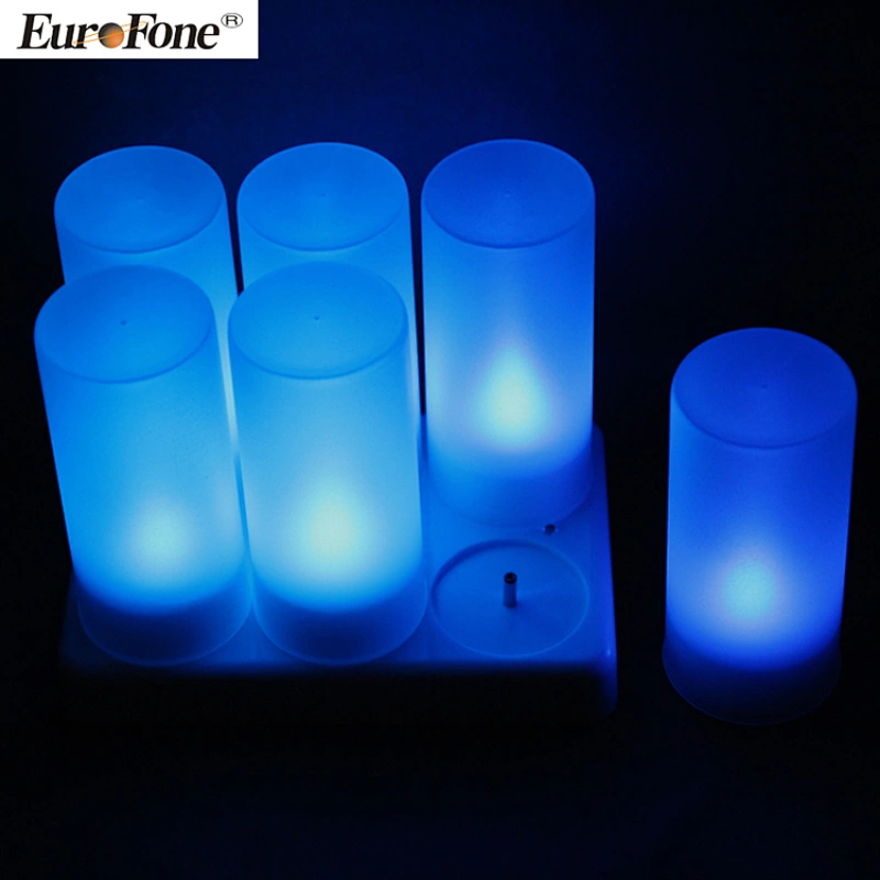 Wholesale Smokeless RGB Rechargeable Candle LED Light