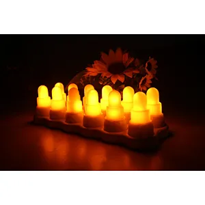 New item wireless rechargeable decorative led  light flameless flicker table tealight candle