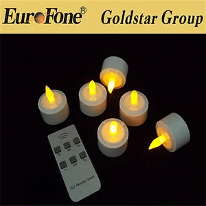 making factory  CL213812RY Rechargeable LED yellow tea candle lights with remote control led candle