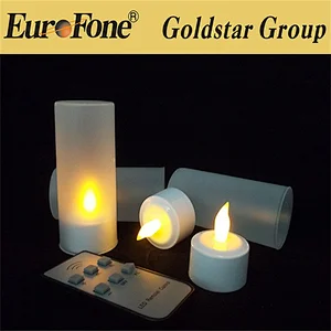 making factory  CL213812RY Rechargeable LED yellow tea candle lights with remote control led candle