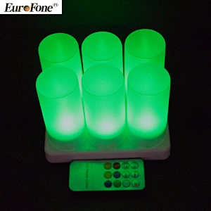 ABS new design 6pcs/set rechargeable candle light
