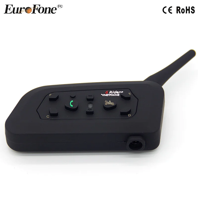 Bluetooth helmet intercom headset for 6 riders 1200 meter V6-1200